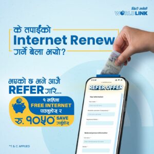 WorldLink Refer offer 